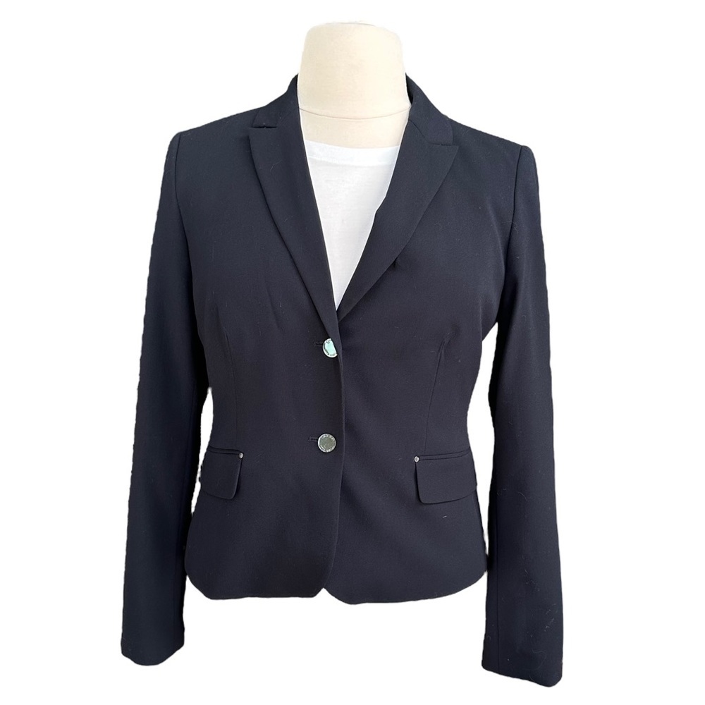 Calvin Klein Women's Two Button Black Blazer‎ Career Wear Size 14